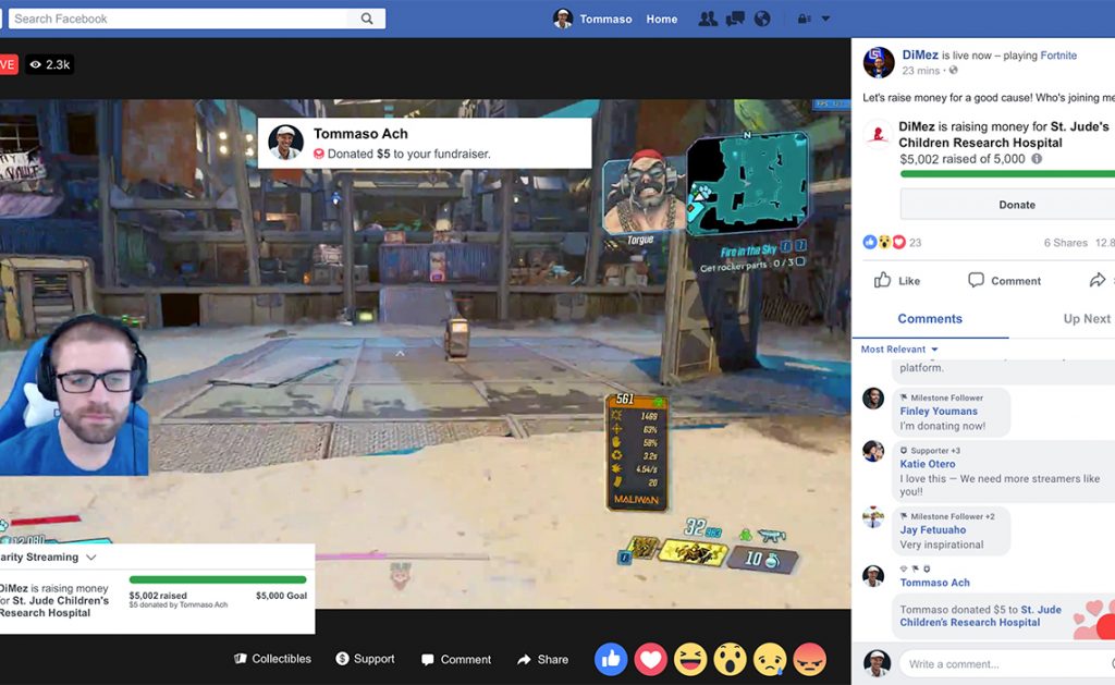 Facebook streaming