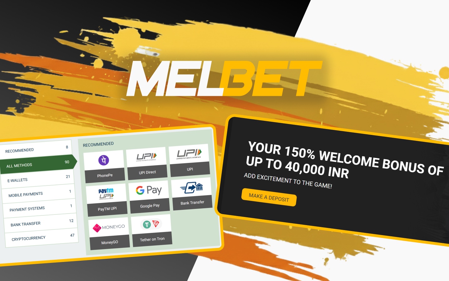 Melbet platform for sports betting and online casino.